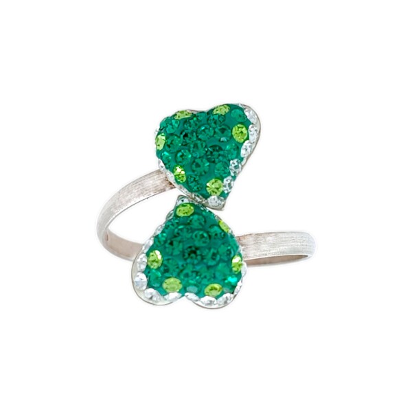 Anillo Corazón-Plata 925 Ajustable-Piedra Zirconia-AN3257 conpiedra