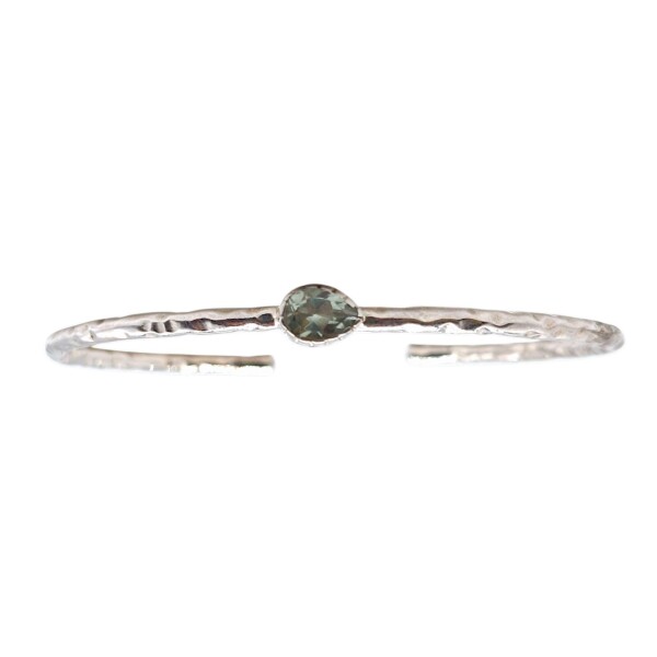 Brazalete Delhi" Silver peridoto-BR2013 conpiedra