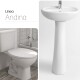 JUEGO DE LOZA SANITARIA ANDINA BLANCO BRILLANTE COMPLETO BLANCO