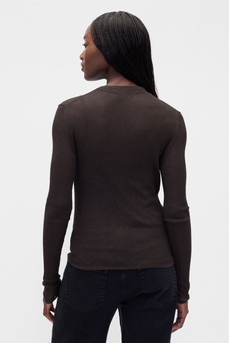 SHEER FITTED CREW Terra Brown V2