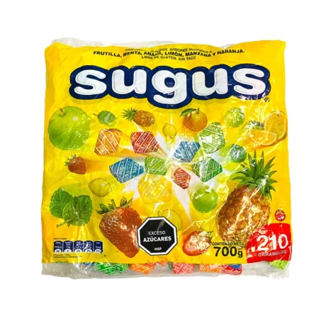 Masticable SUGUS X 210 Unidades Amarillo 700 Grs Masticable SUGUS X 210 Unidades Amarillo 700 Grs