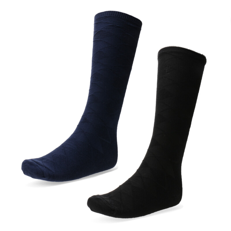 Medias Push Media Man Solid pack X2 Negro - Azul