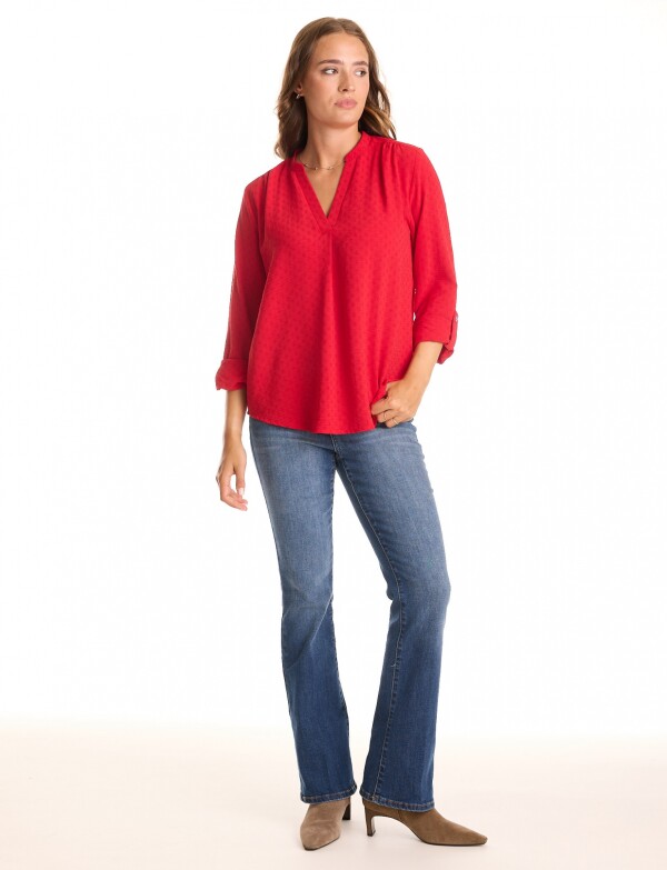 Blusa Escote V ROJO