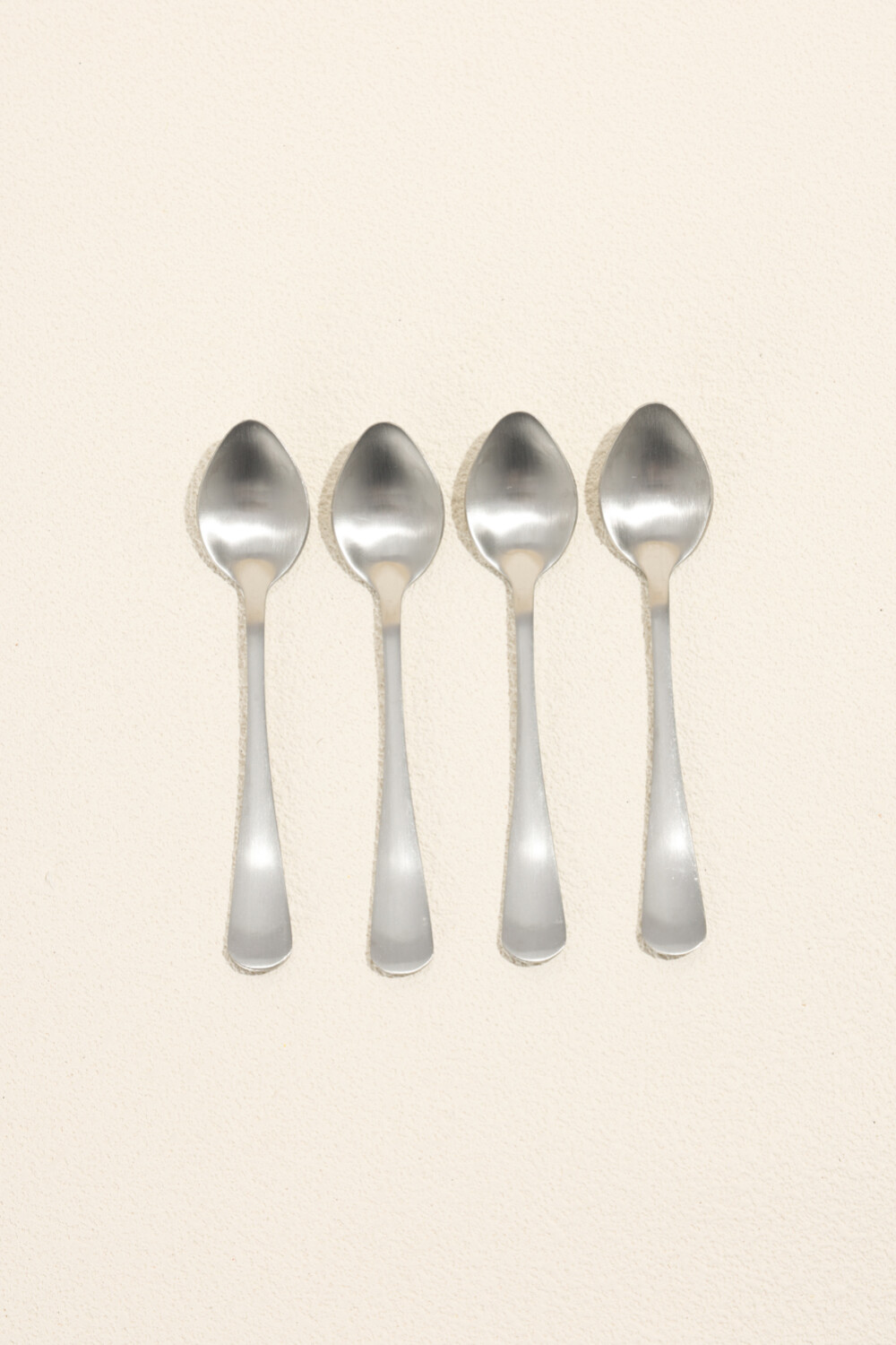 Cuchara Para Café Olivo Set 4 Un. Plateado Color Unico