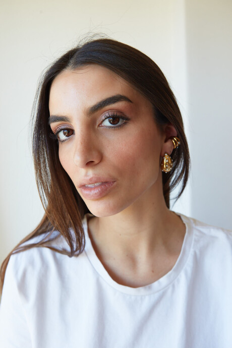 CARAVANAS DROP STRASS & PEARLS GOLD