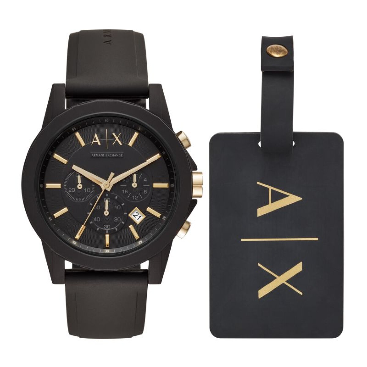Reloj Armani Exchange Outerbanks Silicona Negro AX7105 