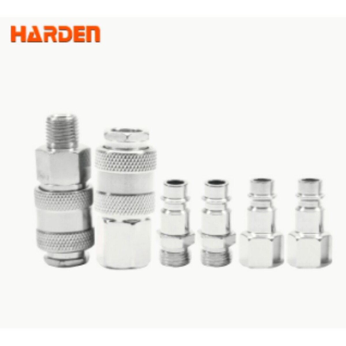 JUEGODE6CONECTORESDEACEROROSCAG1/4(TIPOEUROPEO)HARDEN++ - N/a 