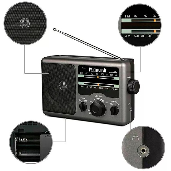 Radio De Mesa Microsonic Rad16 RADIO DE MESA MICROSONIC RAD16