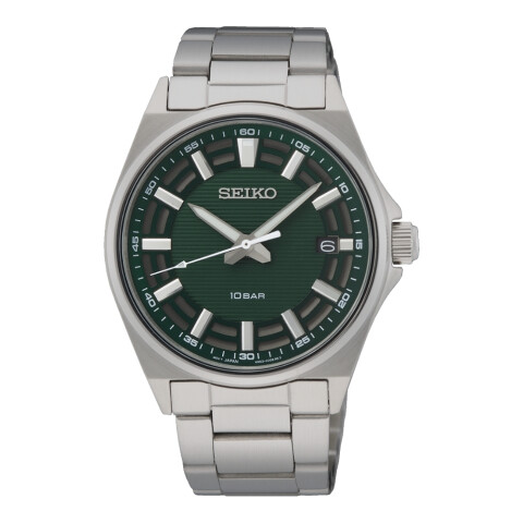 Reloj Seiko SUR503P1 para hombre con correa de acero Verde