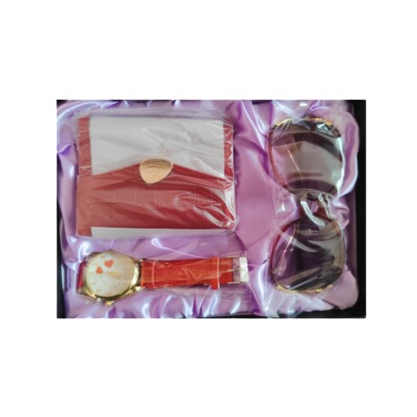 Pack Dama Billetera Reloj y Lentes E-027 CRUDO