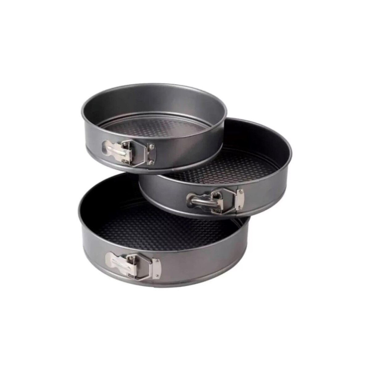 SET 3 TORTERAS DESMONTABLES - NEGRO 