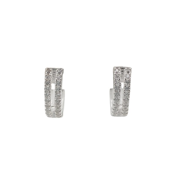Caravanas Aro-Plata 925-Piedra zirconia-CA3015 Conpiedra
