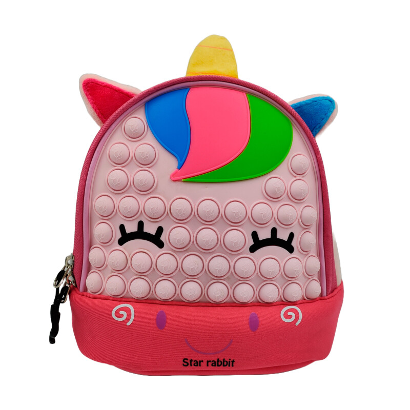 Mochila Infantil Disney Pop It Fucsia - Rosa