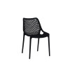 Silla Plastico Lumax Napoles exterior interior apilable Negro
