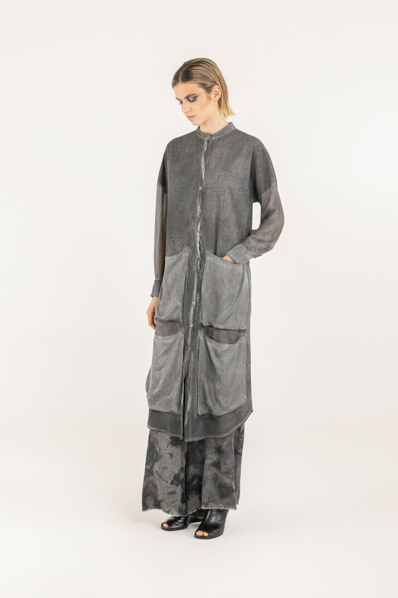 CAMISA LARGA Gris
