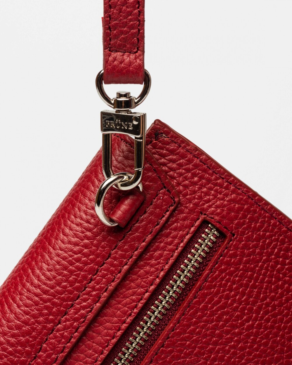 Mini Bag Liana En Cuero Graneado Rojo