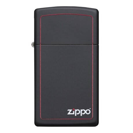 Encendedor Zippo Slim negro mate con logo - 1618ZB Encendedor Zippo Slim negro mate con logo - 1618ZB