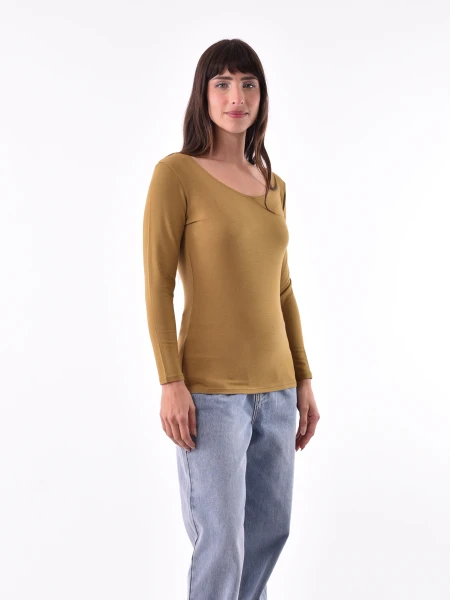 REMERA BASICA POLONIO MIX VERDE MUSGO