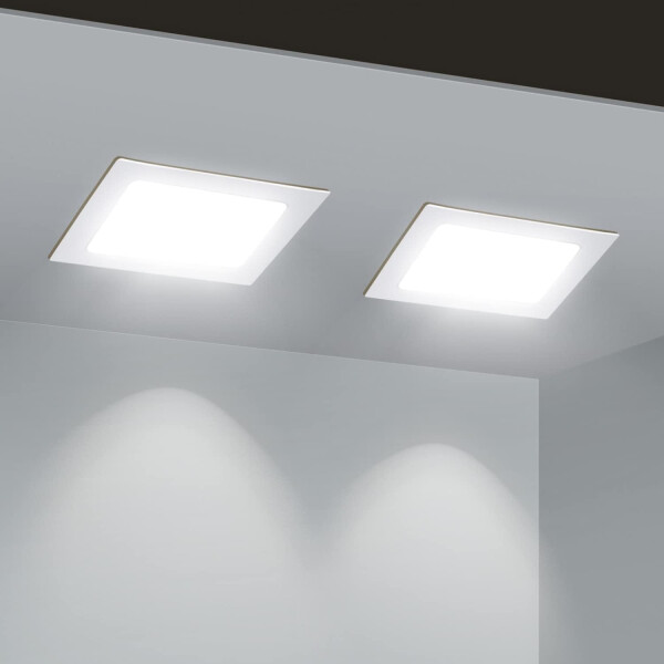 Plafon Panel Luz Led 24w Luz Blanca Interior Cuadrado Variante Color Blanco