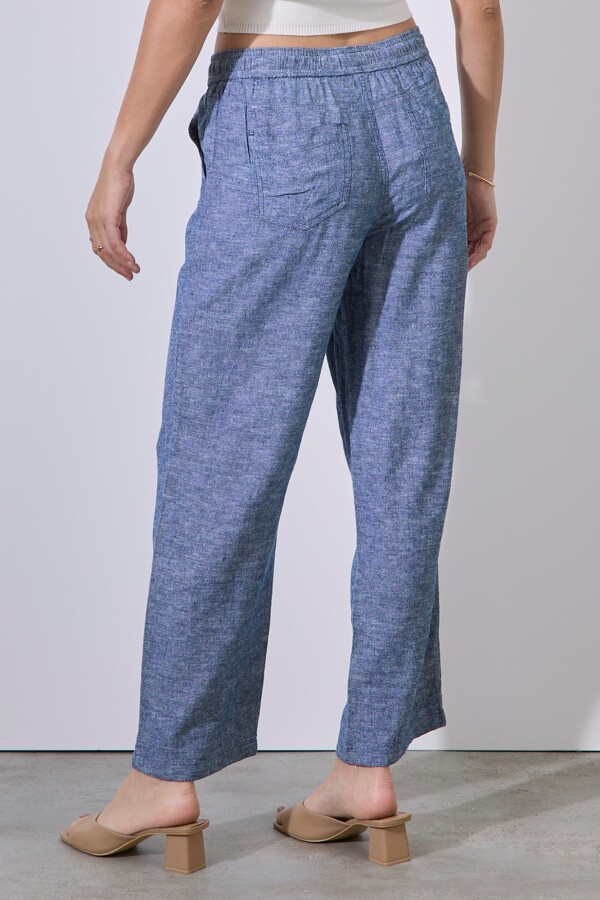 Pantalon Lino AZUL