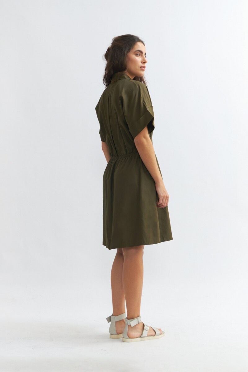 Vestido camisero VERDE OLIVA