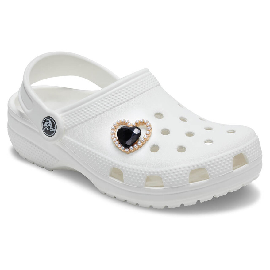 Black Gem Pearl Heart Multicolor