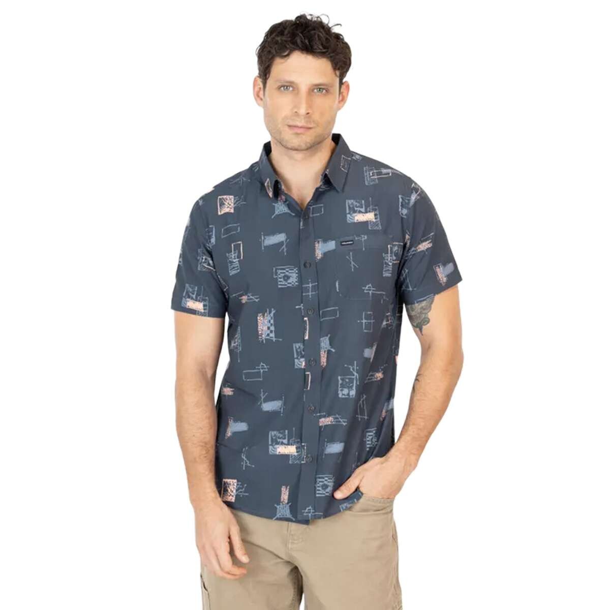 Camisa Volcom Acid Jazz Stoney - Azul 