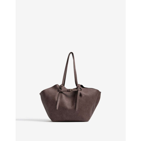 Cartera Shopper Con Bolso Marron chocolate