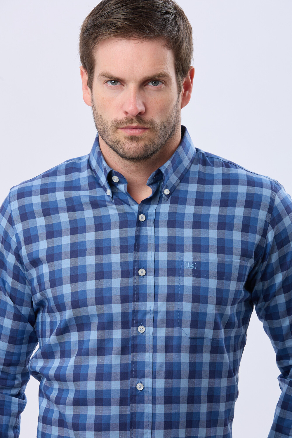 CAMISA SPORT A CUADROS Azul