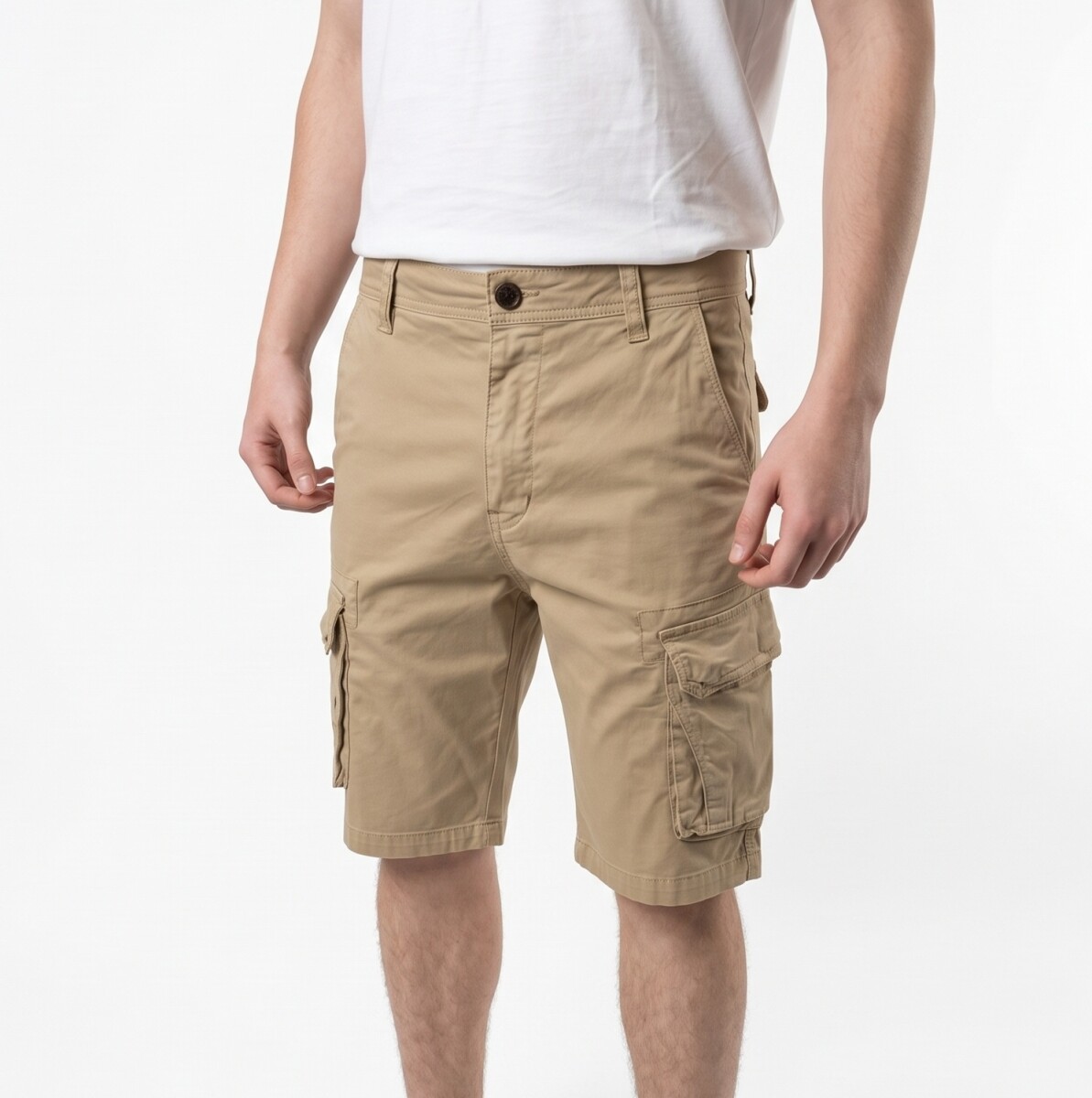 Bermuda Cargo Algodón V27 - Beige 