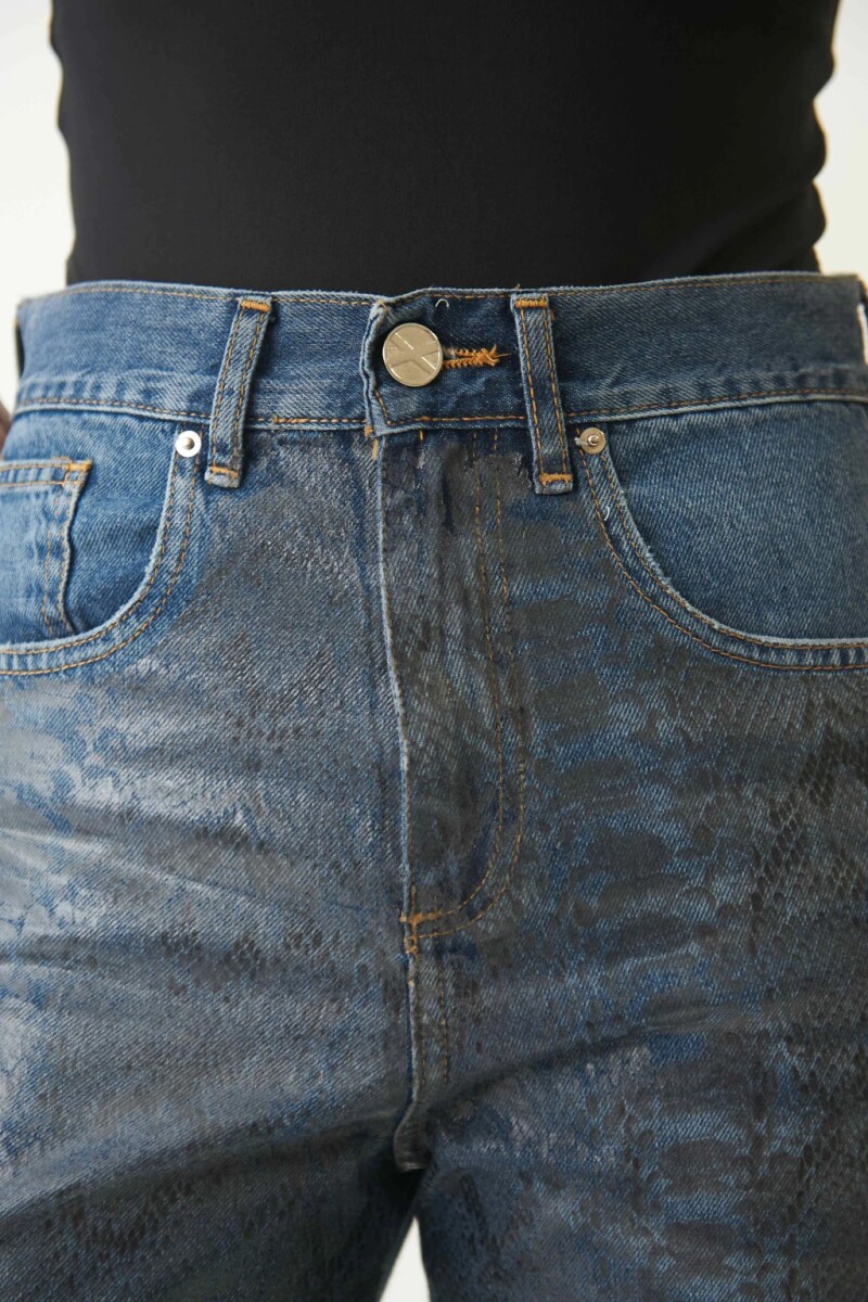Over Baggy Serpiente Azul
