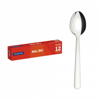 Pack de 12 Cucharas de Mesa Acero Inoxidable 18,7 cm | Tramontina 23743/000 Malibu Pack de 12 Cucharas de Mesa Acero Inoxidable 18,7 cm | Tramontina 23743/000 Malibu