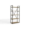 Estanteria tipo industrial Alta 5 estantes Miel y Negro Estanteria tipo industrial Alta 5 estantes Miel y Negro