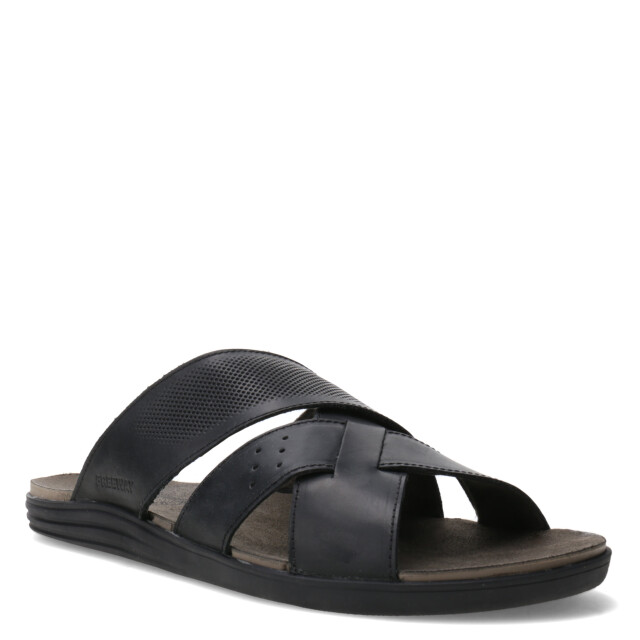 Sandalias de Hombre Freeway Casual Negro (Cuero Graso)