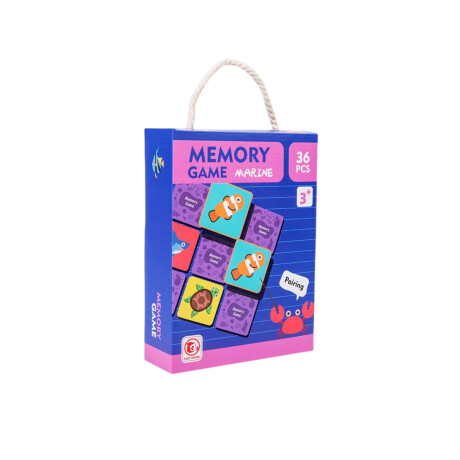 Juego De Caja Memoria 36 Piezas Azul