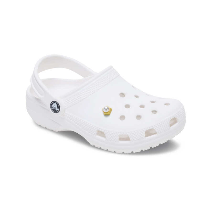 Jibbitz Gold Pentagon Pearl Multicolor