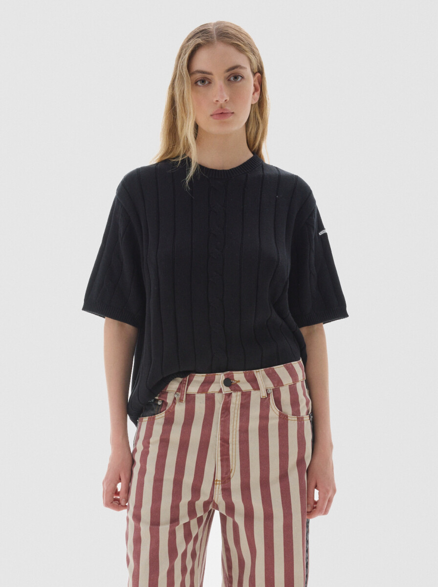 Knit T-shirt Jody - Negro 
