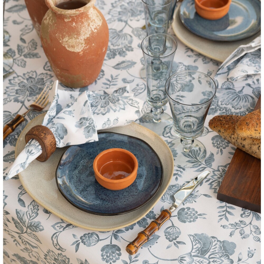 Mantel Clásico 100% Algodón 220cm - Pilar Bluestone