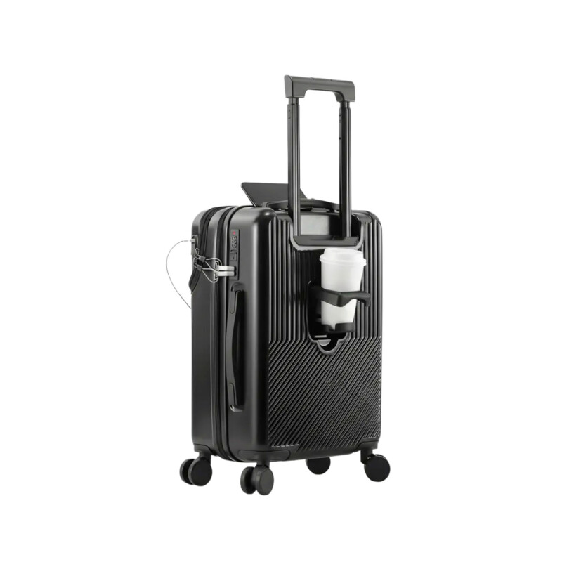Valija rigida Lumax Sapporo con portavaso Negro