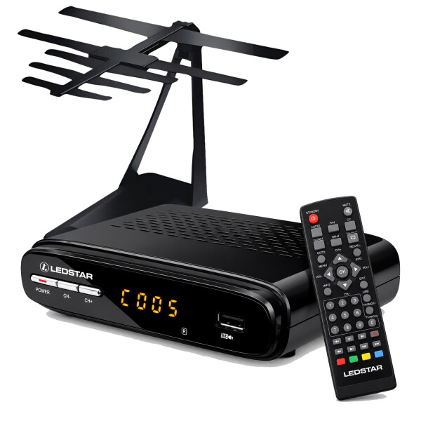 Sintonizador De Tv Digital Ledstar Ltv-view + Antena Ltv-006 PK SINTONIZADOR + ANTENA LTV-006