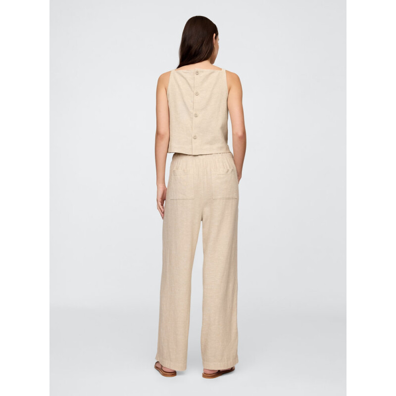V-LINEN PULL ON WL FLAX LINEN