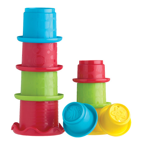 Vasos Divertidos Apilables Playgro 181913 9 Vasos Ub MULTICOLOR