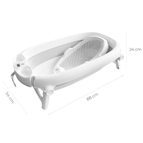 Bañera Plegable Carestino Hawaii con Reductor y Display 50L Azul