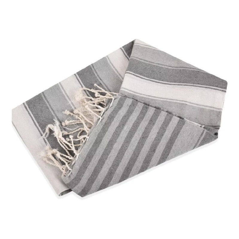 Pareo De Playa Algodón India - Gris combinado Pareo De Playa Algodón India - Gris combinado