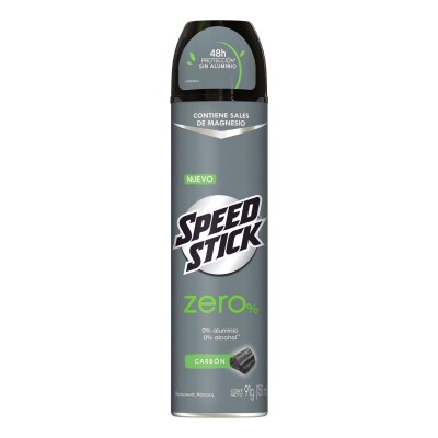 Desodorante Speed Stick en Aerosol Zero% Carbón 91 GR Desodorante Speed Stick en Aerosol Zero% Carbón 91 GR