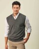 Chaleco Lambswool Escote V Gris