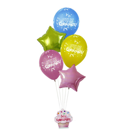 GLOBO P/HELIO SET X21PCS FELIZ CUMPLEAÑOS GLOBO P/HELIO SET X21PCS FELIZ CUMPLEAÑOS