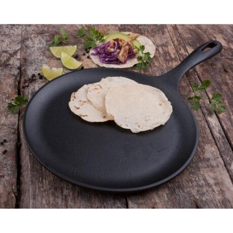 Sartén Comal en Hierro Curado 26.5cm Victoria Negro