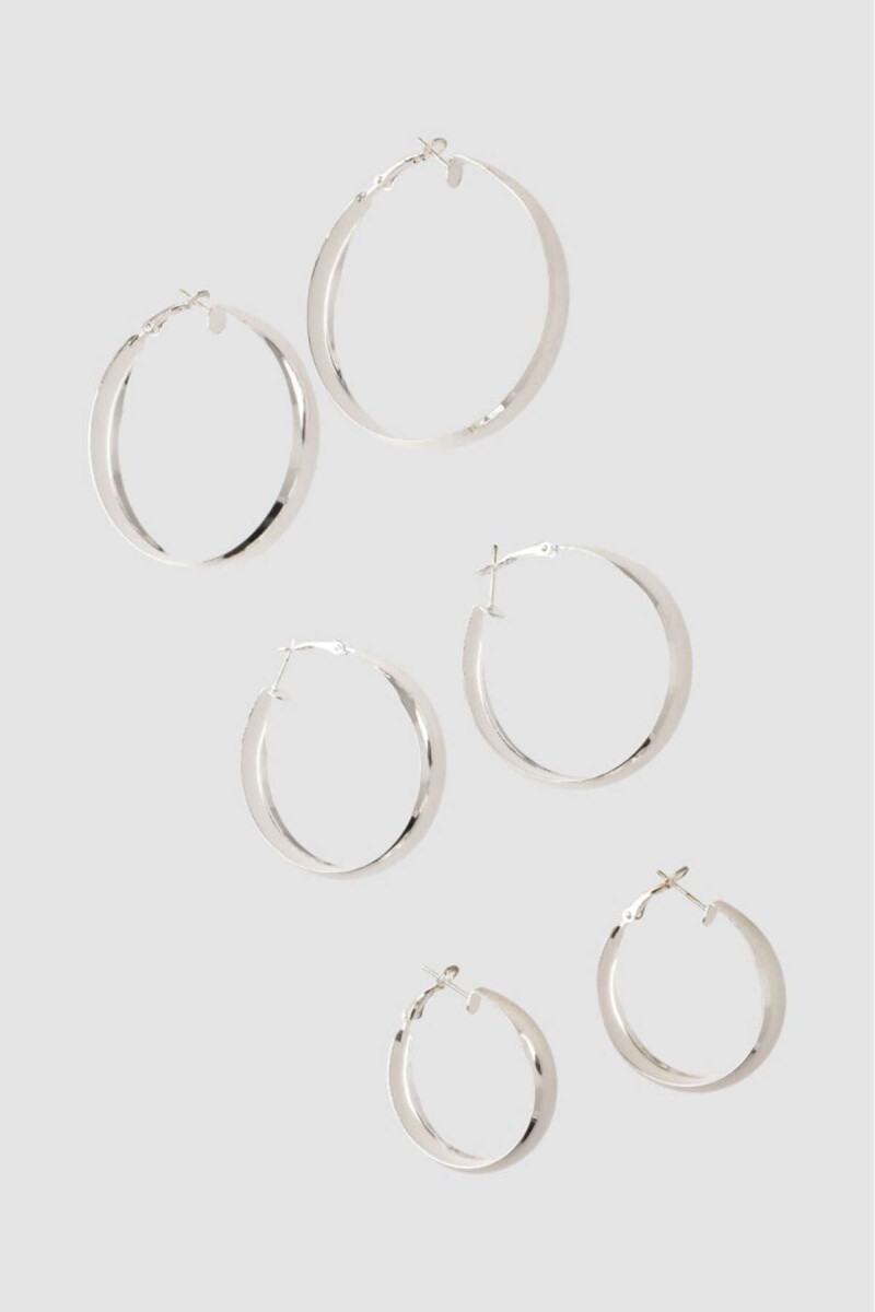 Set aros grandes - Plata 