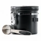 Recipiente Hermetico Ac Inox Para Granos Valv Co2 1.2lt Negro